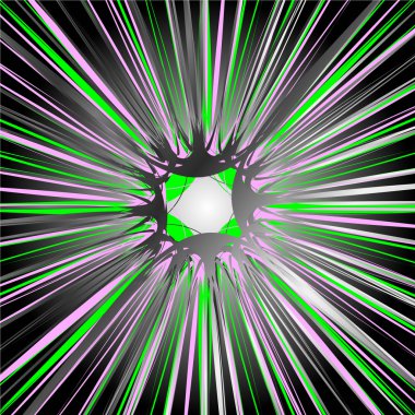Central explosion of dynamic lines of light clipart