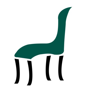 Sandalye-logo çizim mobilya tasarım iş için soyut