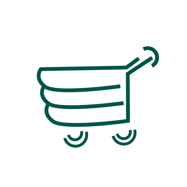 Logo pour le magasin- panier abstrait — Image vectorielle