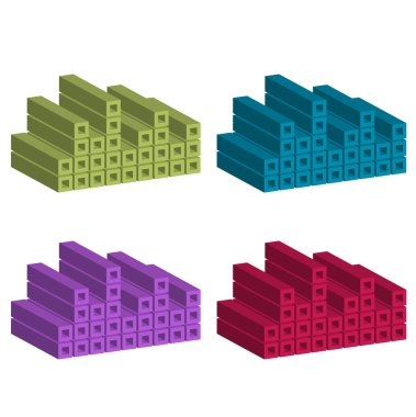 Renkli küplü logo