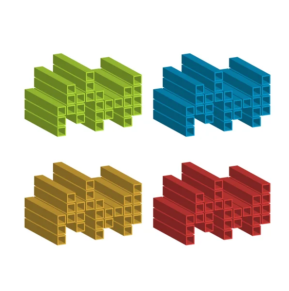 Logo avec cubes colorés — Image vectorielle