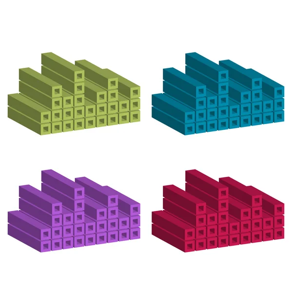 Logo con cubos de colores — Archivo Imágenes Vectoriales