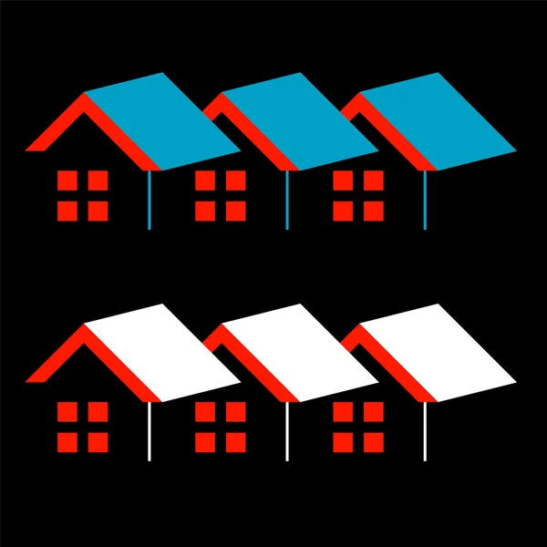 Abstrakti koti- logo kiinteistö- tai arkkitehtitoimistolle — vektorikuva