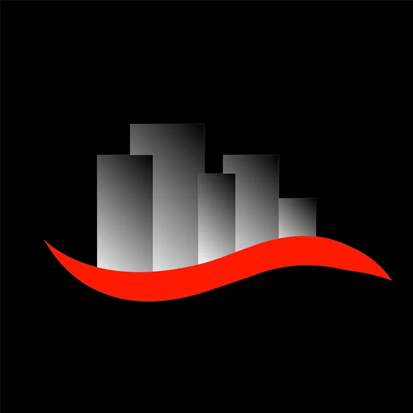 Abstracte wolkenkrabbers - logo voor vastgoed of architectenbureau — Stockvector