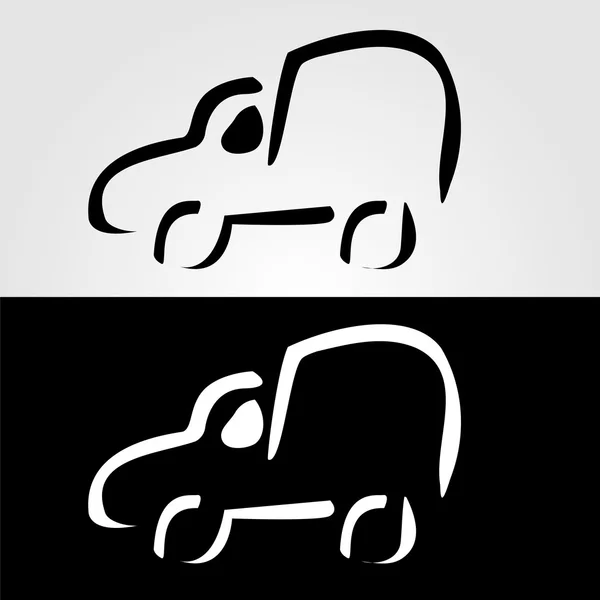 Auto mit abstrakten Linien Logo-Design-Konzept — Stockvektor