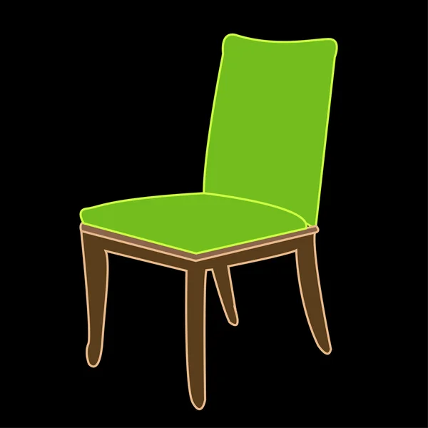 Простой обеденный стул — стоковый вектор