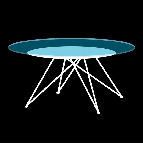 Modern glass coffee table — Stock Vector
