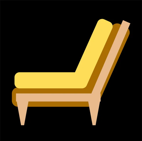 Sidovy över hem eller kontorsmöbler- soffa — Stock vektor