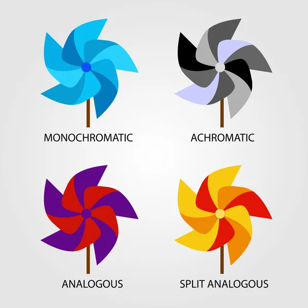 Set of Color schemes — Stok Vektör