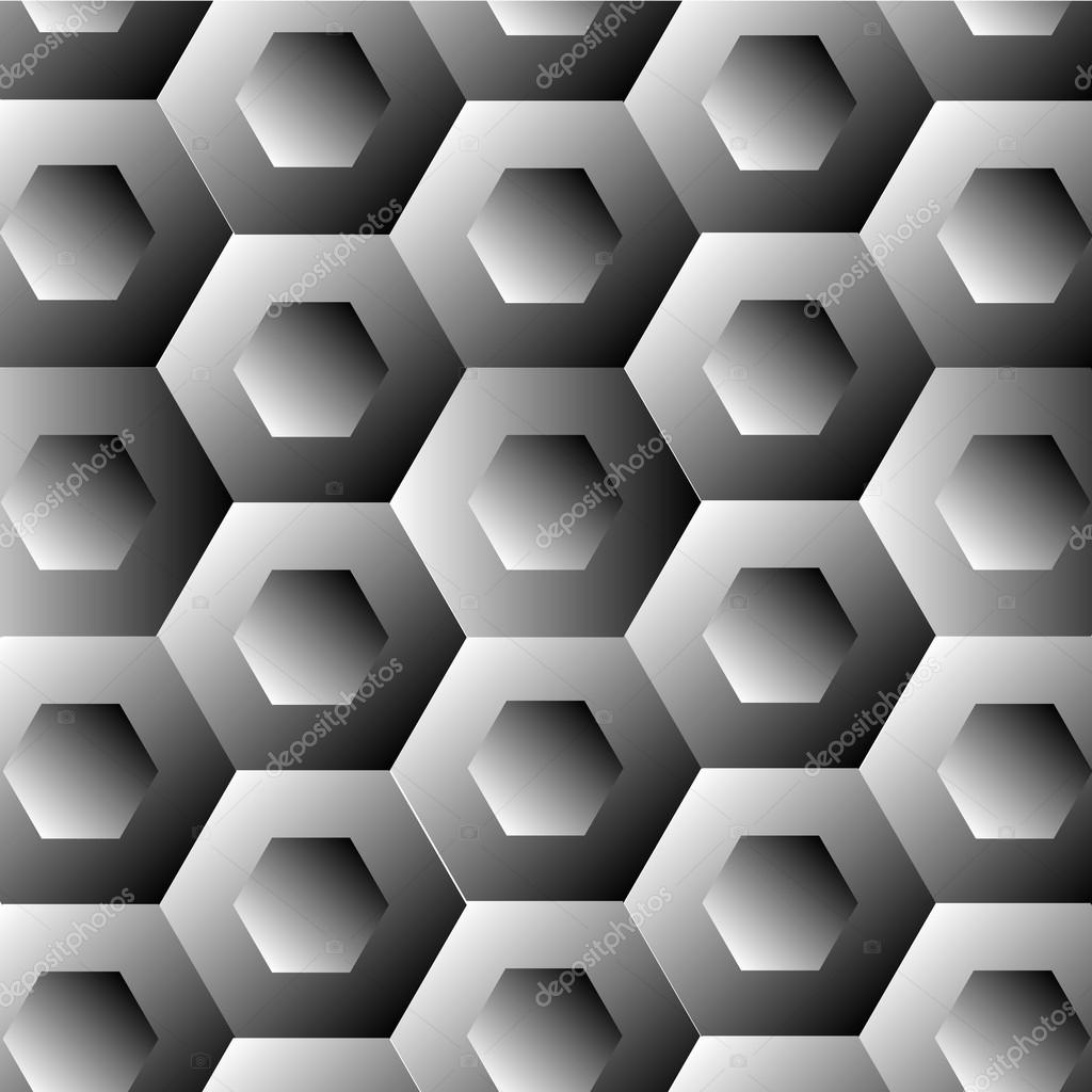 Optical illusion with hexagon — Stock Vector © shawlin 78007508