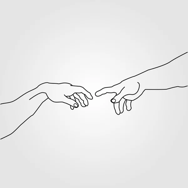 Adem 'in yaratılışını gösteren eller