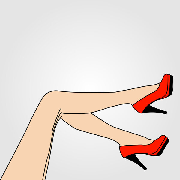 Ноги женщины в шпильках