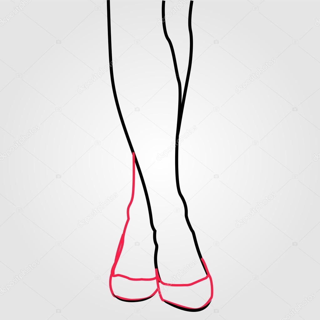 Legs of a woman wearing stilettos