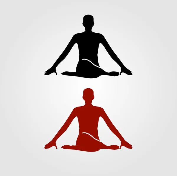 Yoga pose- Cara de vaca gomukhasana — Vector de stock