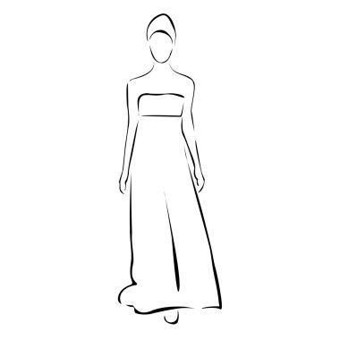 Şık giyinmiş bir kız.