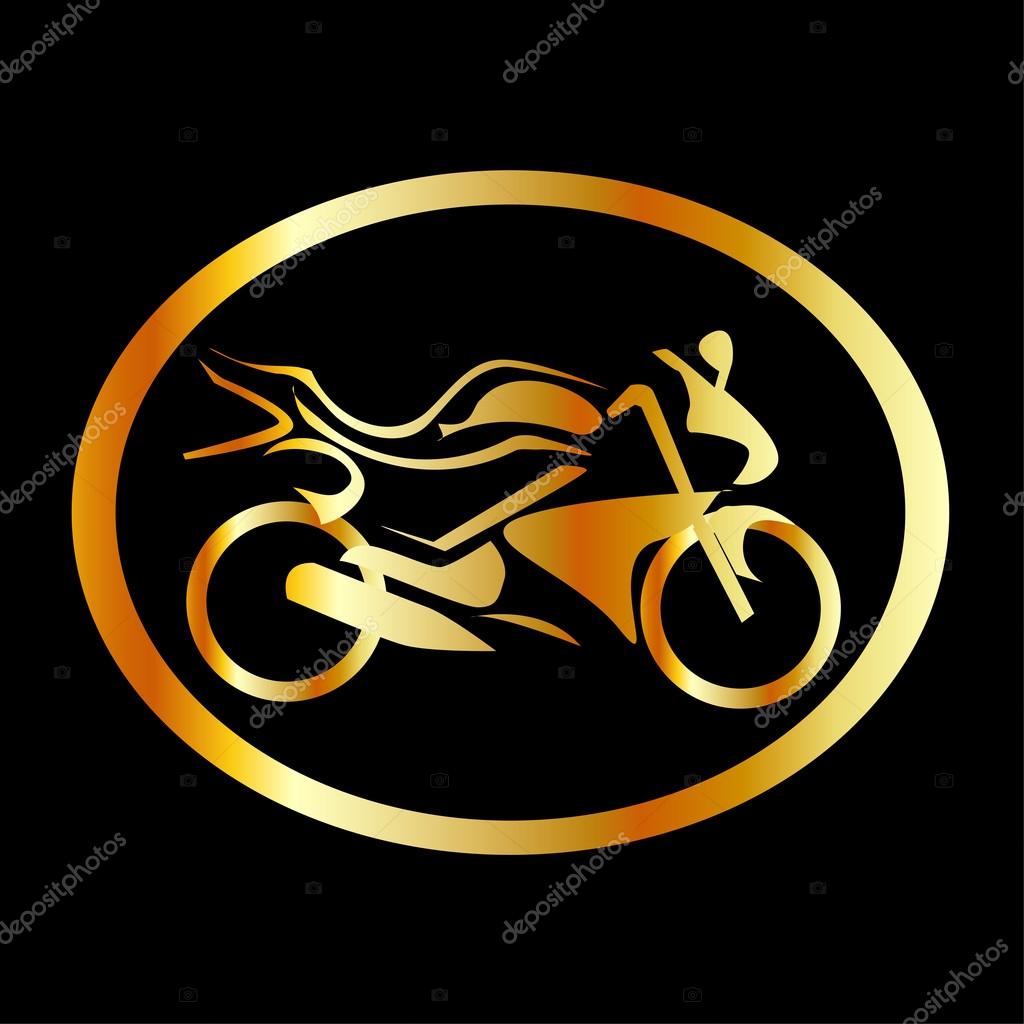 Abstract drawing of a motorbike