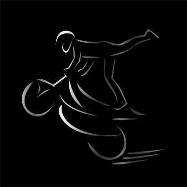 Adam performans stunt motosiklet üzerinde