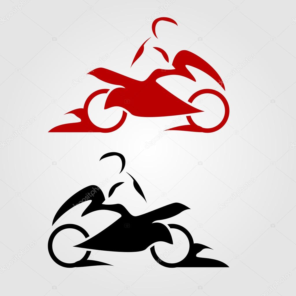 Biker showing road safety