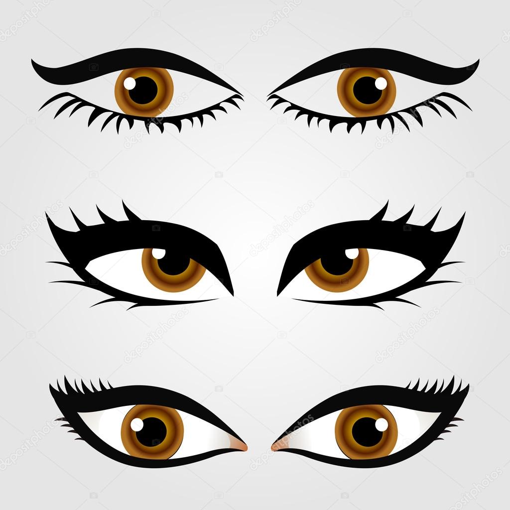 Different types of womens eyes