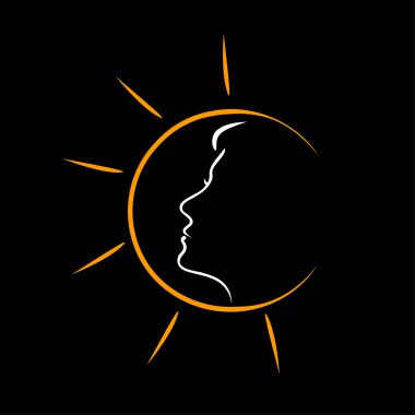 Güneş-gösteren bronzlaşma bir kadın yüzü