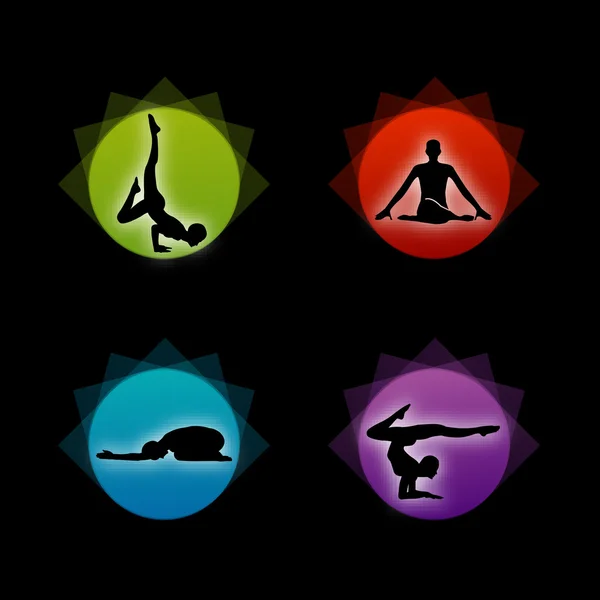 Conjunto de pilates de yoga — Archivo Imágenes Vectoriales