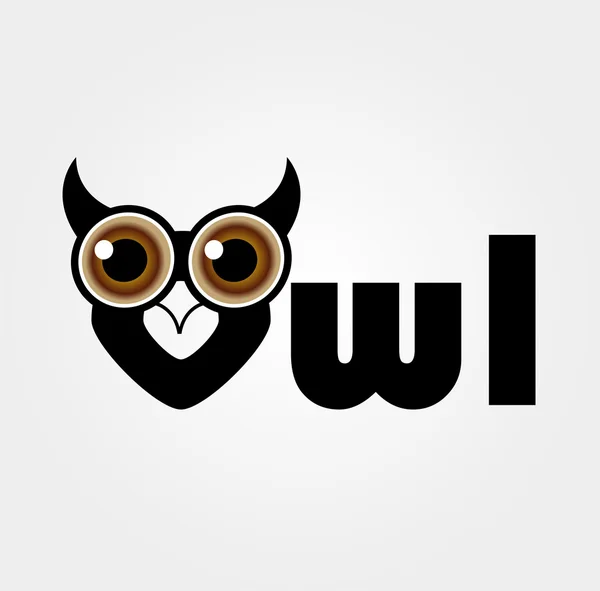 Owl- un símbolo de sabiduría — Vector de stock