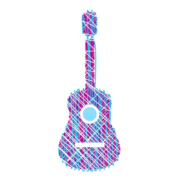 Guitares dans les effets artistiques — Image vectorielle