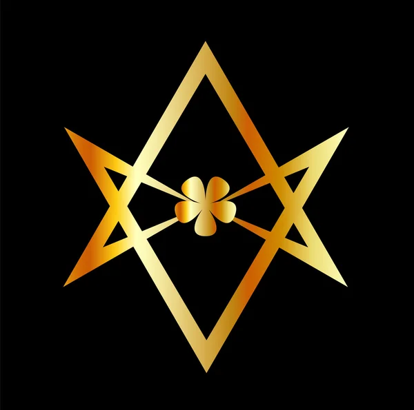 Unicursal hexagram symbool — Stockvector