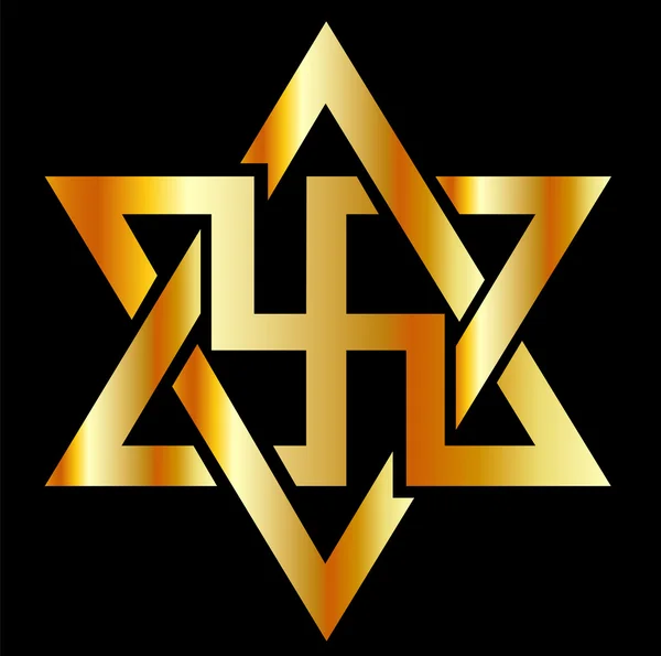 Das raelians Symbol in Gold — Stockvektor