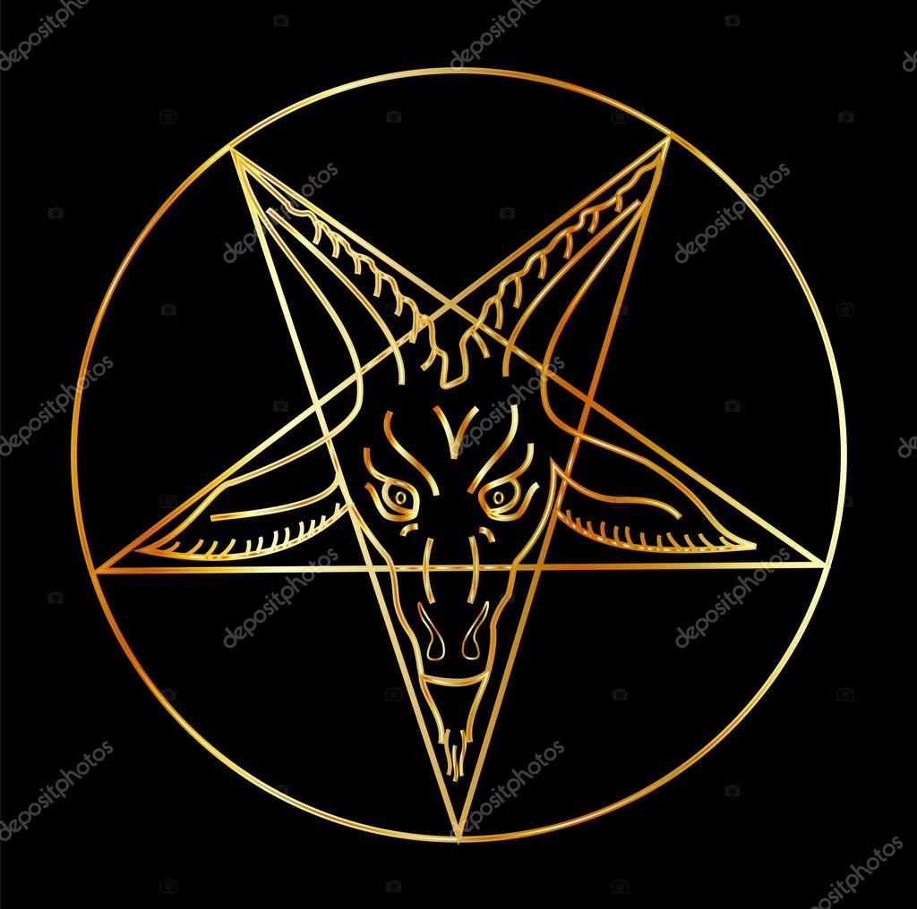 Sigil doré de Baphomet Stock Vector by ©shawlin 99244850