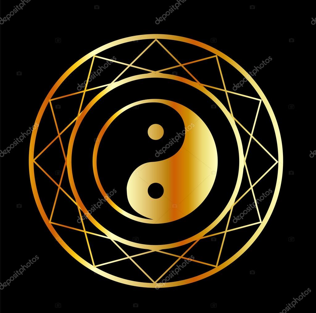Golden symbol of Taoism Daoism