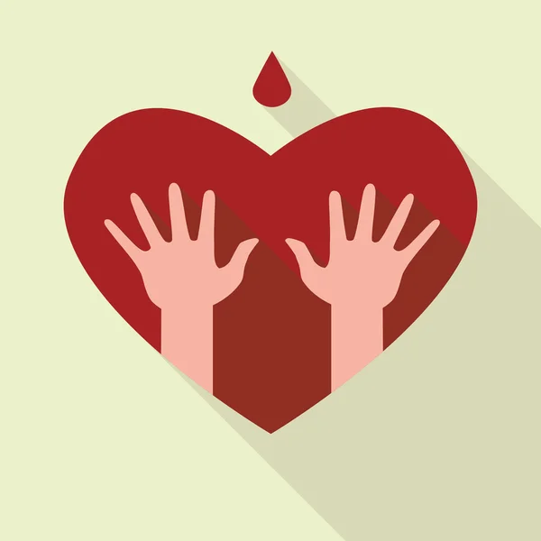 Icono de donación de sangre — Vector de stock