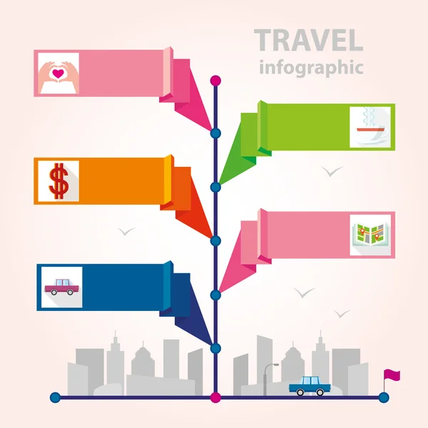 Travel infographic design — Stock vektor