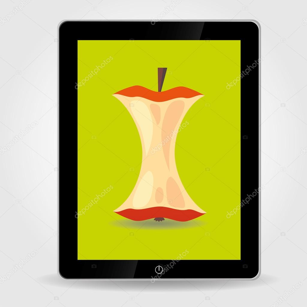 Apple core on tablet pc