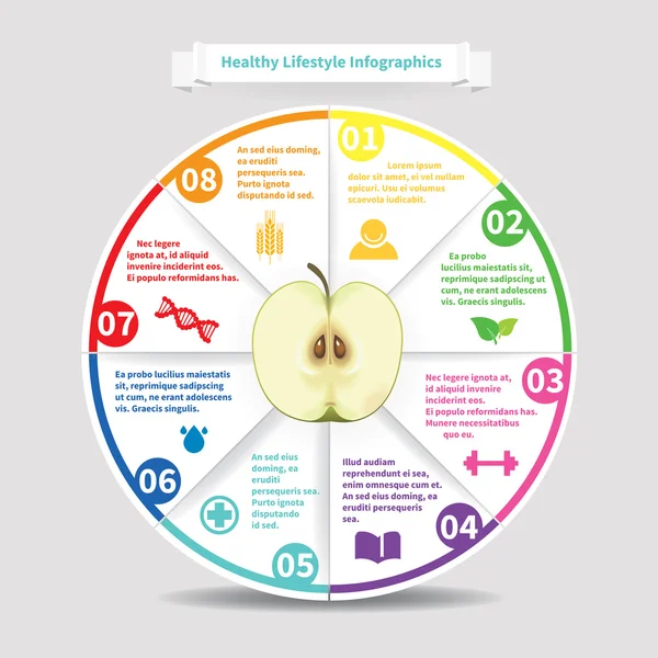 Sağlıklı yaşam infographics
