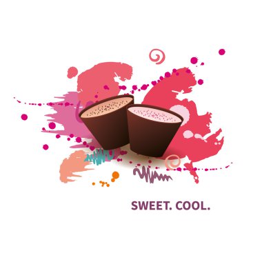 Boya lekesi üzerinde çeşitli şekerler