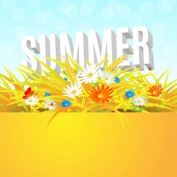Σχεδιασμός banner καλοκαίρι — Διανυσματικό Αρχείο