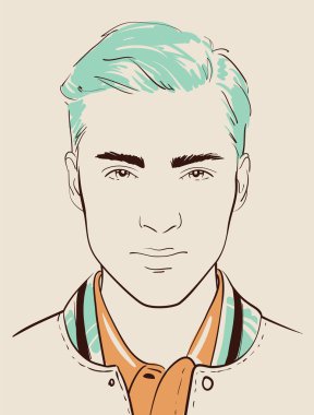 adam yüz elle çizilmiş