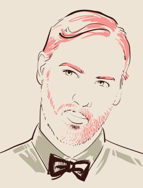 adam yüz elle çizilmiş