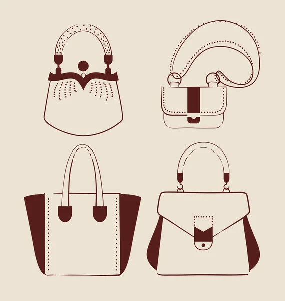Woman bags for day and evening — Stock Vector