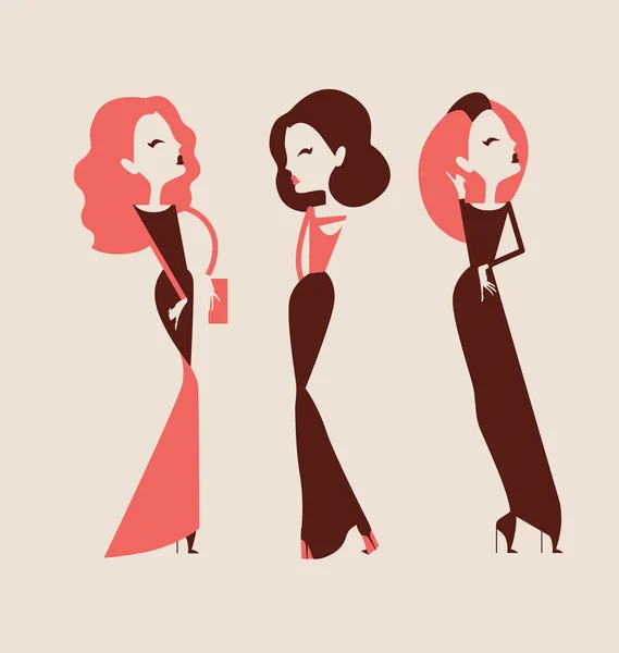 Fashion woman collection — Stock Vector