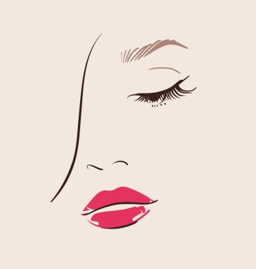 beautiful woman face clipart