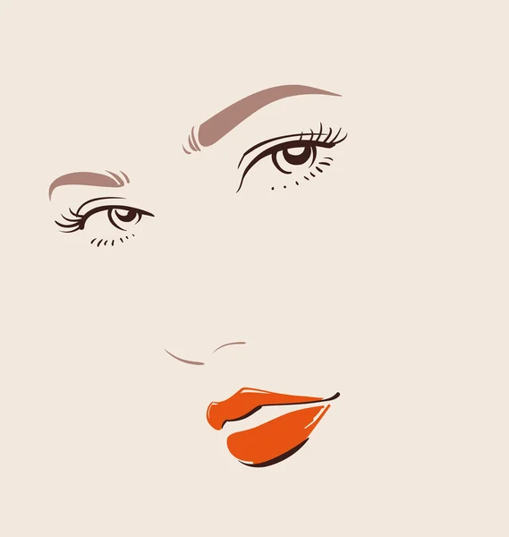 Güzel kadın yüzü