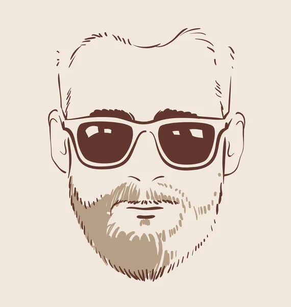 Illustration vectorielle homme en lunettes — Image vectorielle