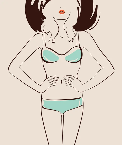 güzel kadın giyiyor mayo