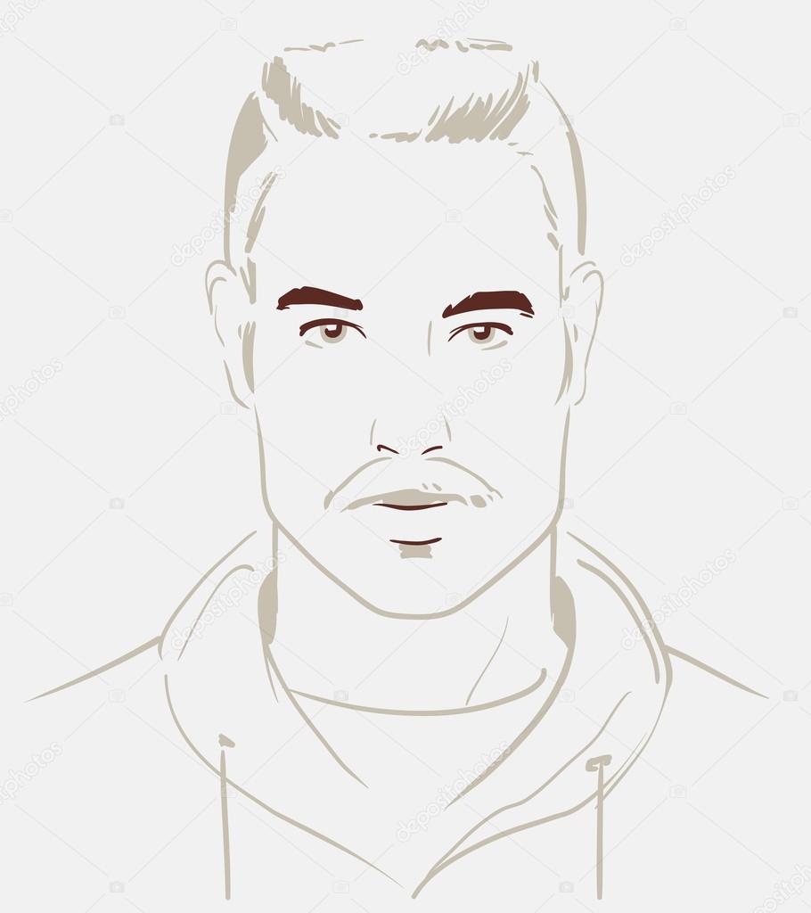 Yakisikli Erkek Cizimi Vektorler Ve Grafikleri Depositphotos