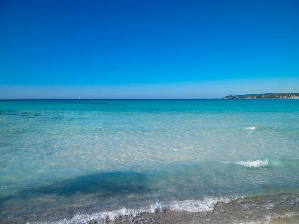 Coast Beach Vada Italy Transparent Turquoise Water White Sand Travel — Stock Photo, Image