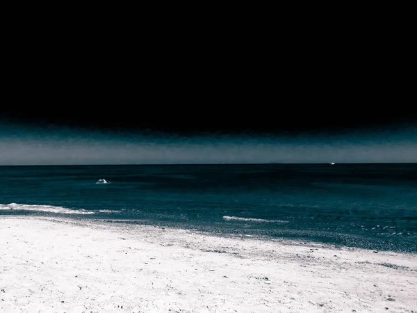 Spiaggia Sabbiosa Vada Trasparente Acqua Sabbia Bianca Filtro Tonico Viaggio — Foto Stock