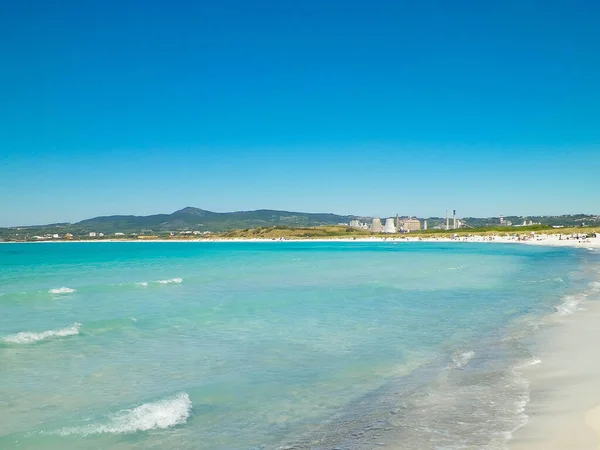 Costa Praia Vada Itália Água Azul Turquesa Transparente Areia Branca — Fotografia de Stock