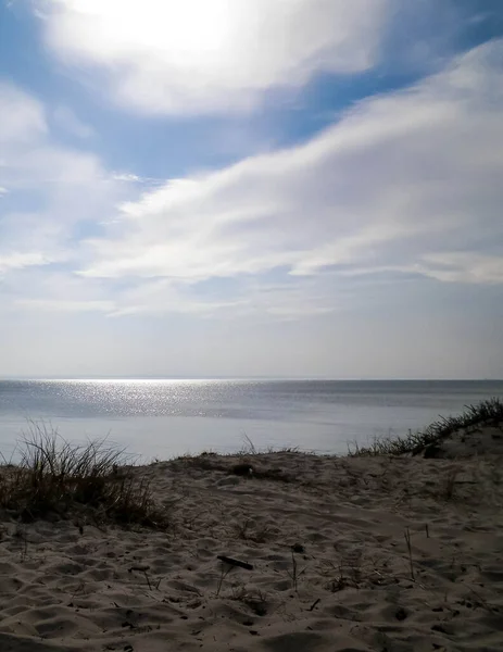 Oostzeekust Van Het Schiereiland Hel Strand Dicht Bij Stad Hel — Stockfoto